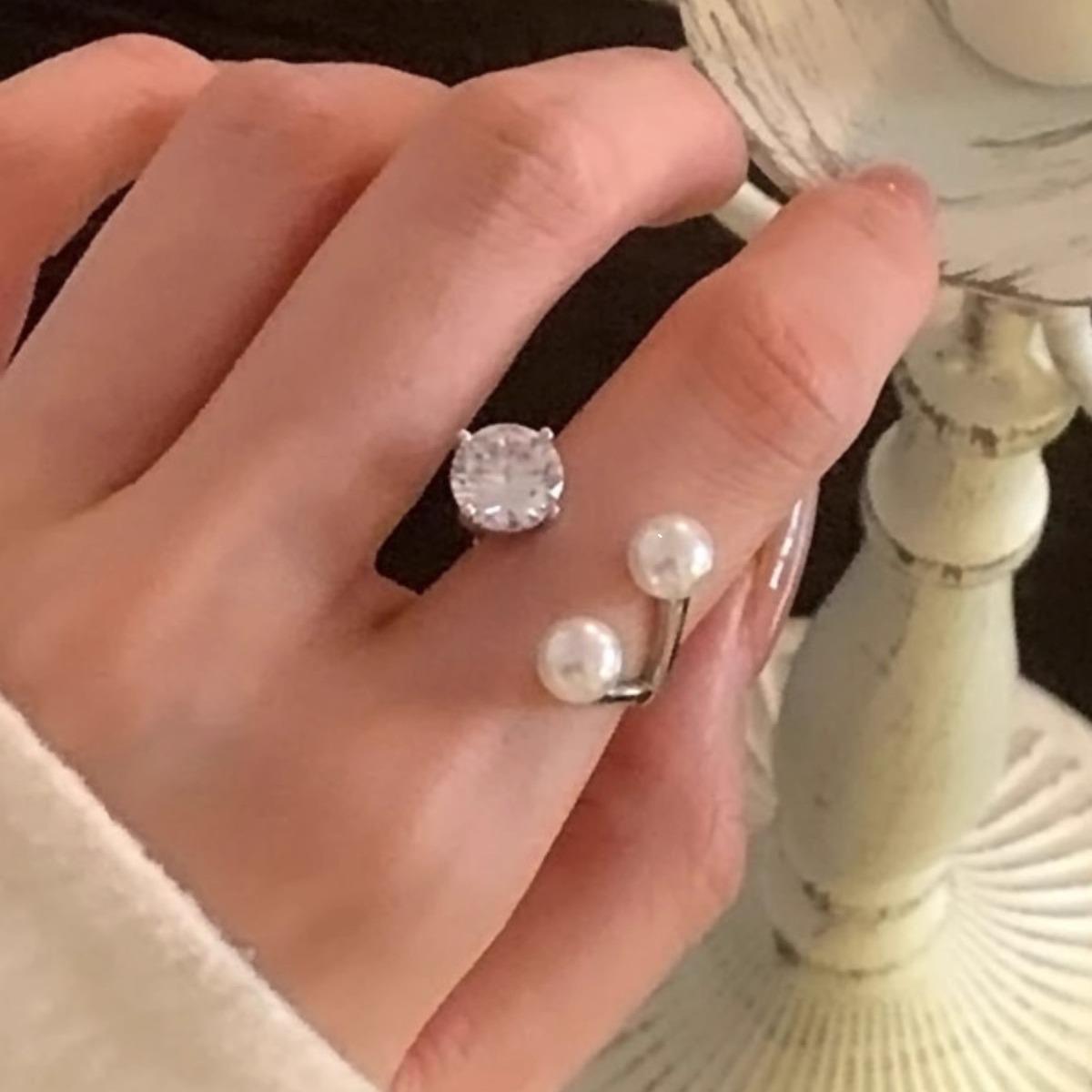 铜合金戒指 冷淡风戒指女质感超绝仙女小众指环设计感可调节指环