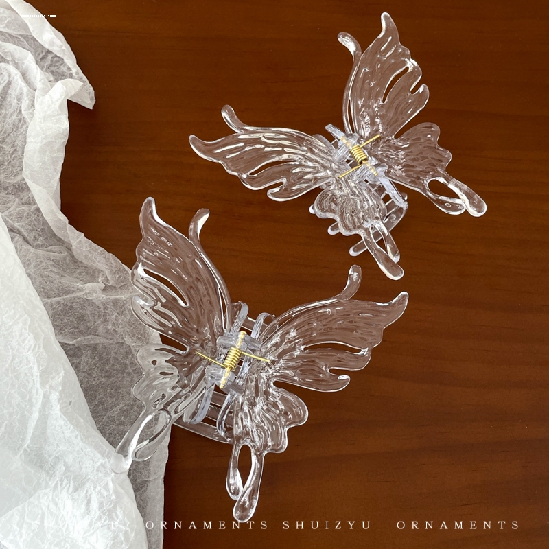 立体蝴蝶抓夹少女质感夹子发量2024小众简约新款甜妹设计显白