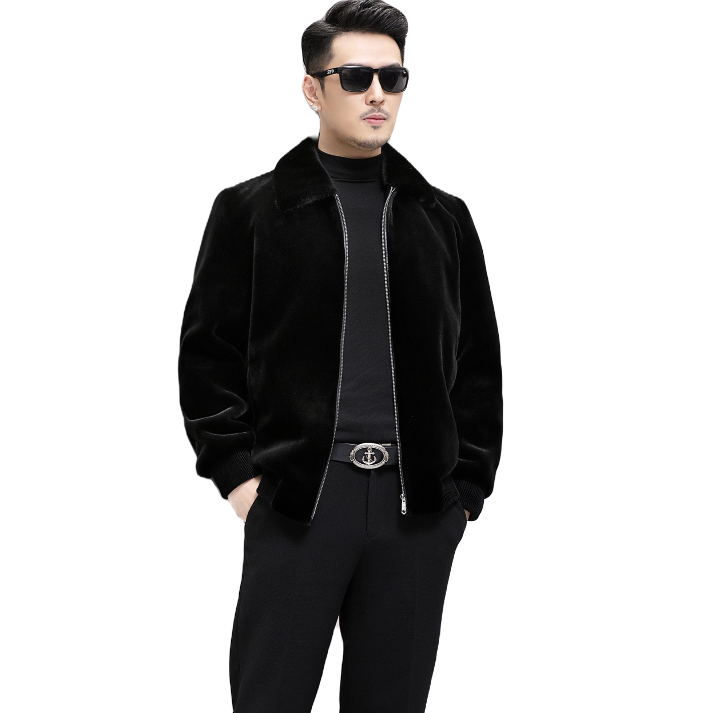 XY【西夏尚美】2296老板娘推荐男女士拉链纯色保暖男款时尚休闲外套