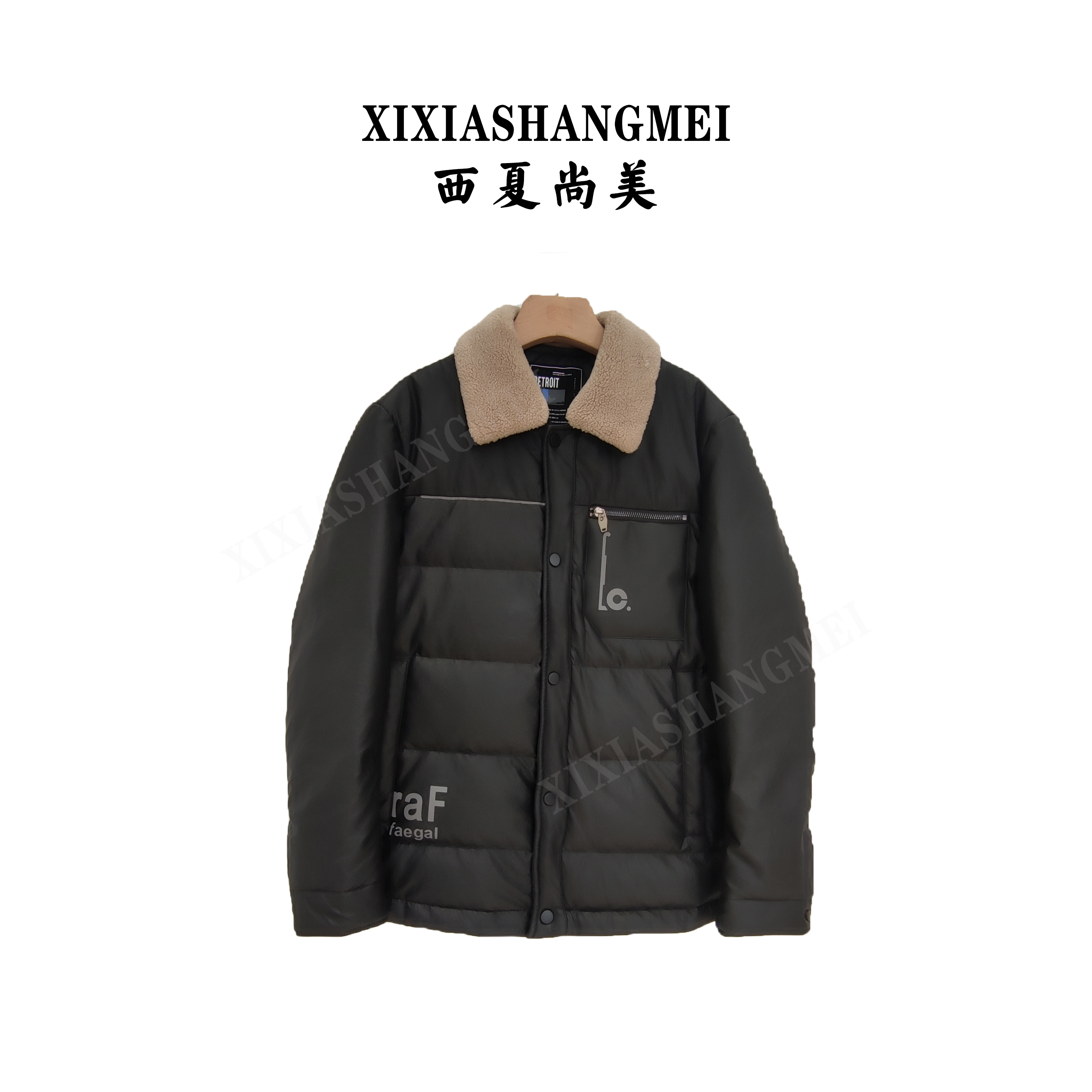 XIXIASHANGMEI/西夏尚美【3636】黑色休闲保暖秋冬男士外套羽绒服