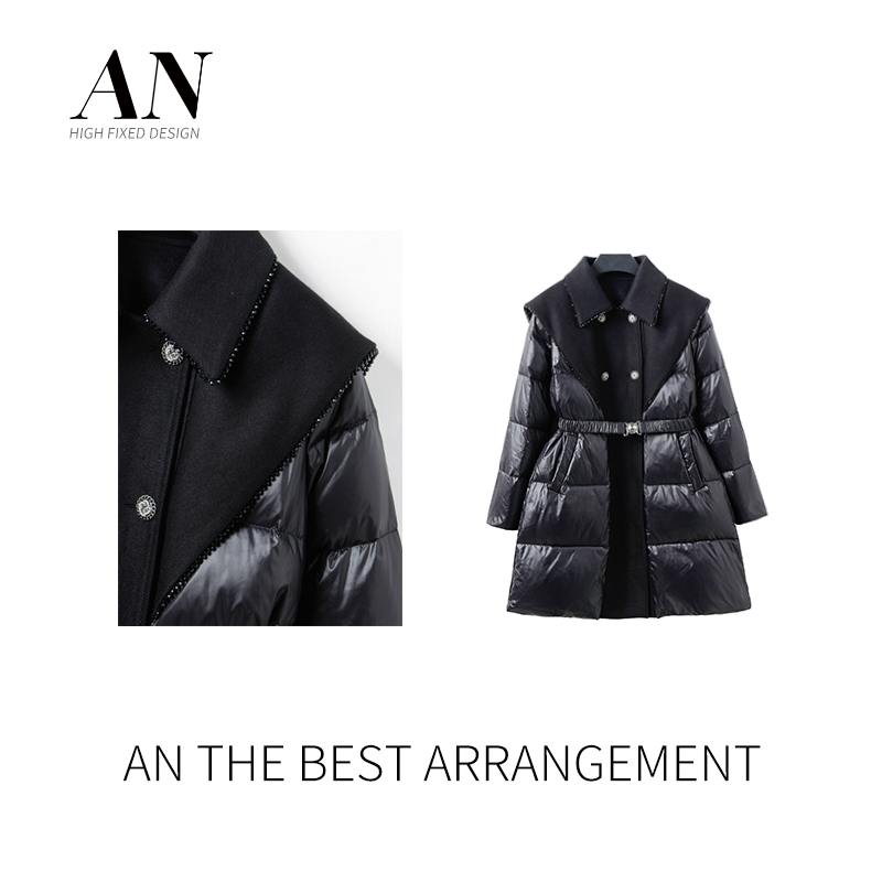 AN定制【暖心】设计师款百搭轻奢法式洋气羽绒服外套AW2311032