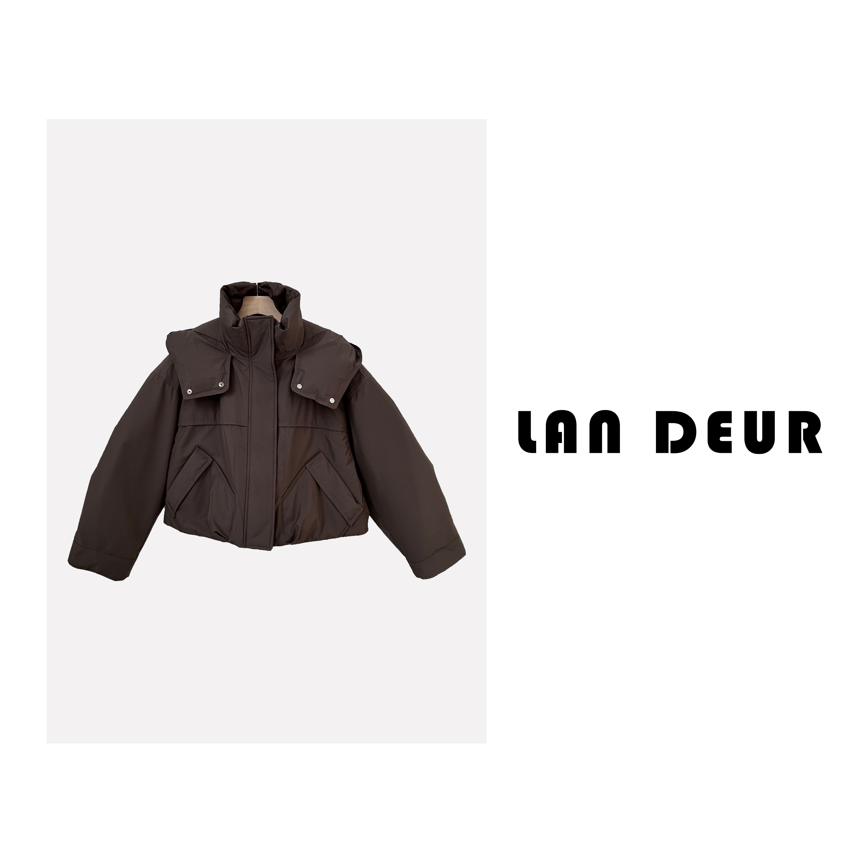 JIUJIU【焦糖提花】冬季新款韩版百搭连帽羽绒服1016