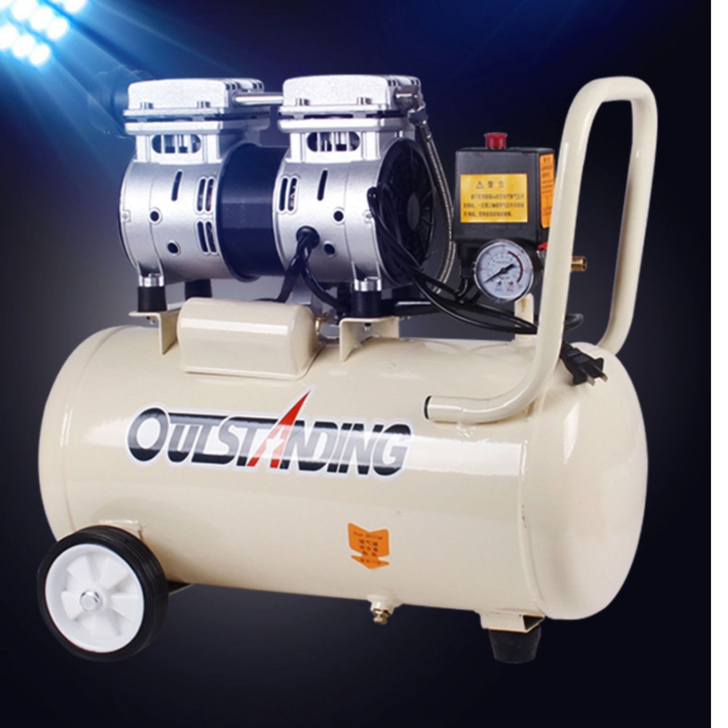 奥突斯静音无油空压机空气压缩机木工喷漆220V小型高压气泵空压机