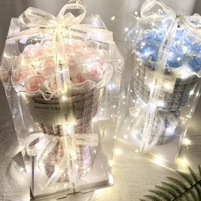 小香风永生香皂玫瑰花束女生生日礼物送女朋友闺蜜浪漫圣诞节礼物