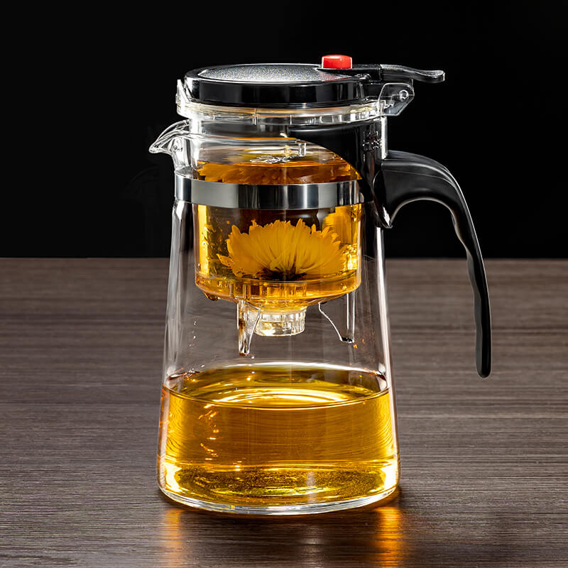 飘逸杯泡茶壶玻璃茶壶茶水分离过滤泡茶杯神器家用按压飘逸壶茶具