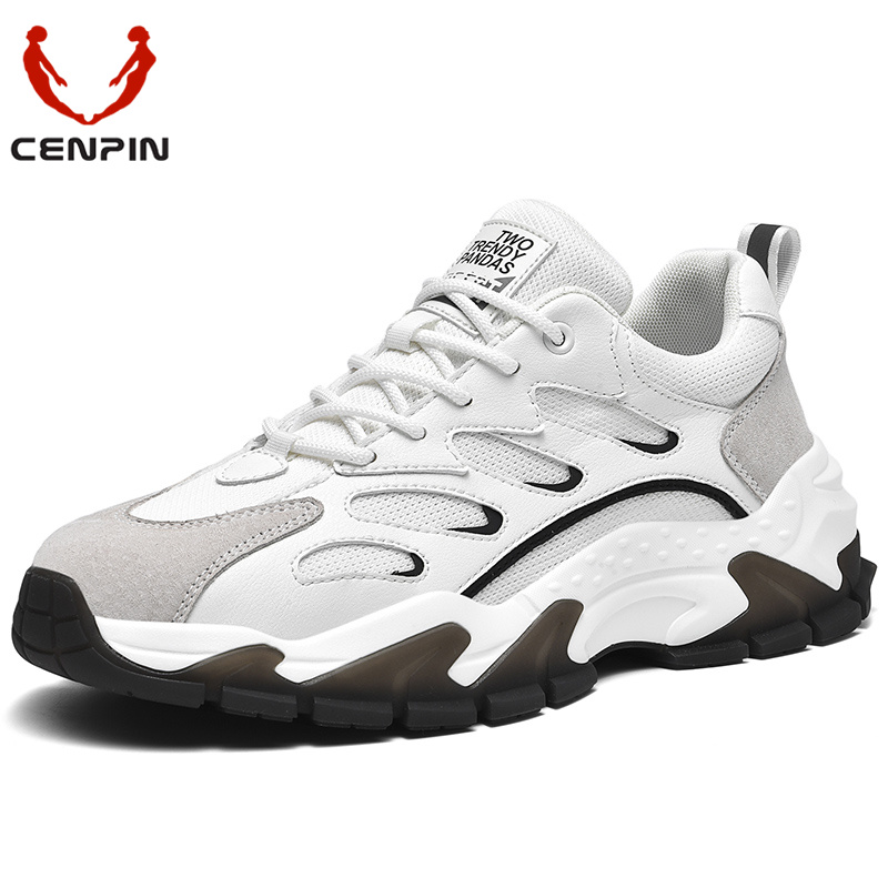 CENPIN/诚品男鞋老爹鞋2023新网面透气休闲运动鞋厚底内增高男鞋