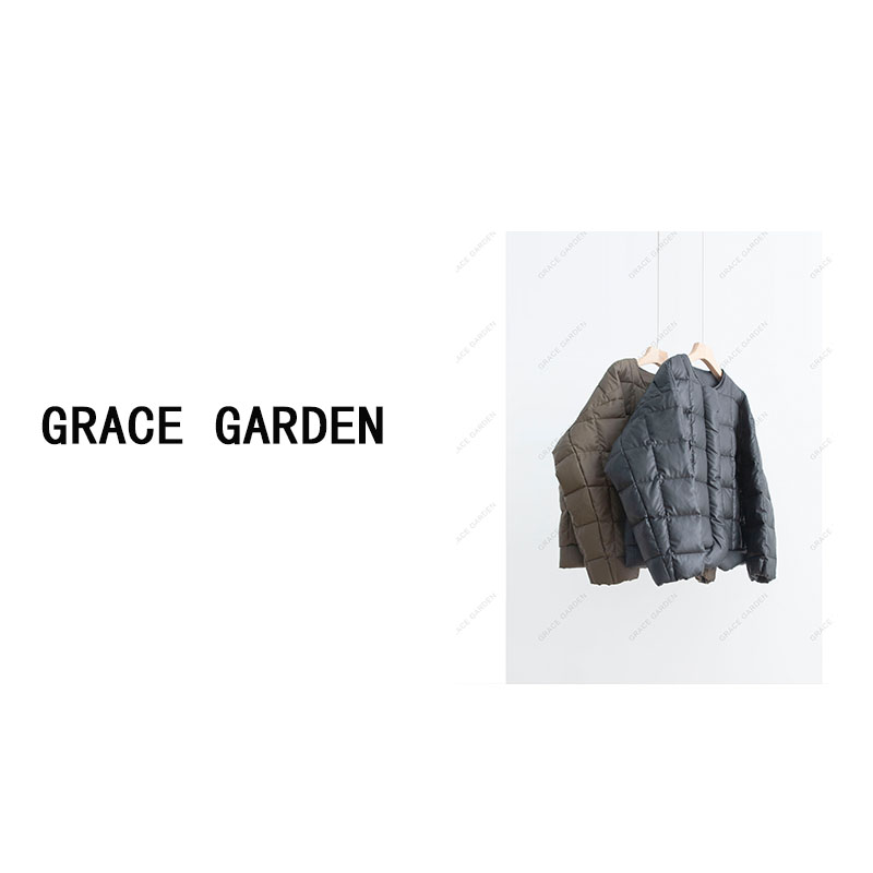 GRACE GARDEN【小方包！】秋冬宽松龟背方格短款长袖羽绒服YRF3K2152