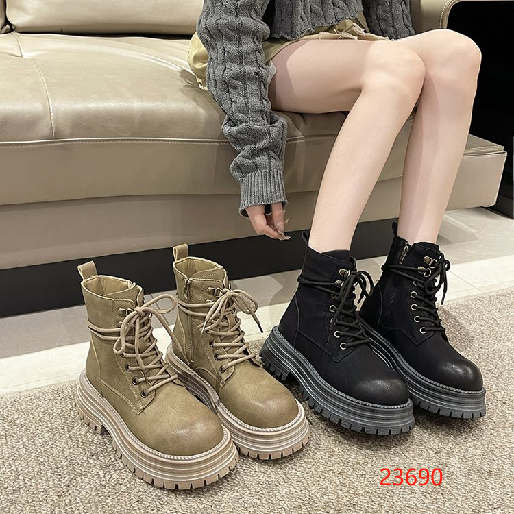 线下卖599加绒加厚牛皮短靴23690