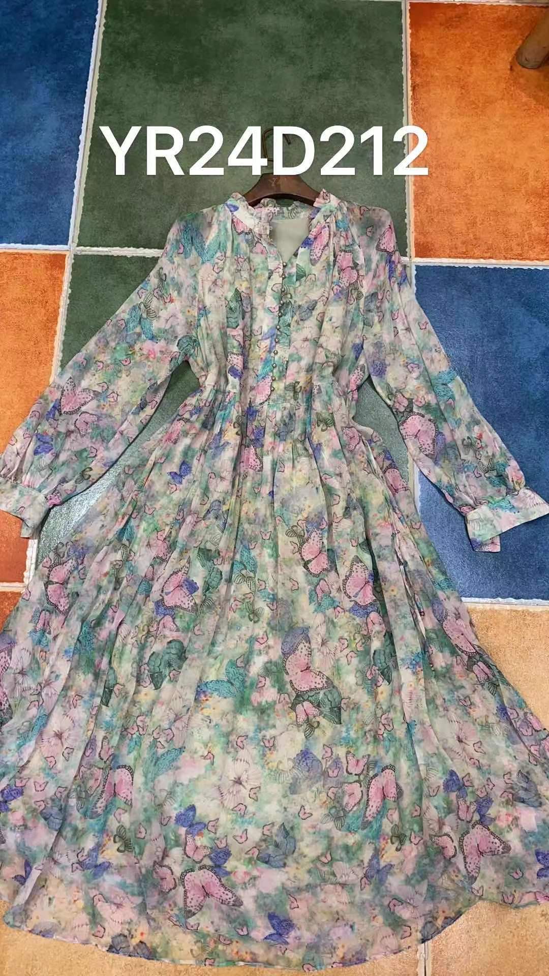 【丫丫-禾枫原创】重磅100%桑蚕丝连衣裙YR24D212