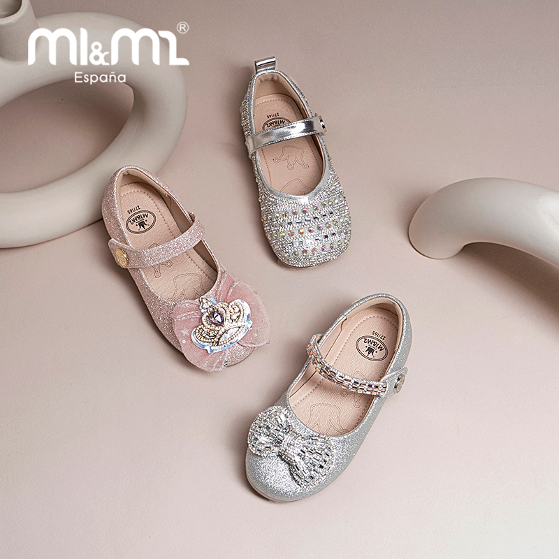 M1&M2春款公主系璀璨光芒公主鞋女童鞋圆头时尚【达人专属】