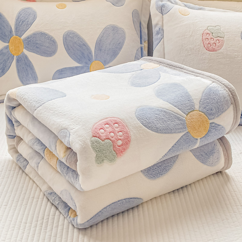 毛毯床单单件冬季小清新加绒毛绒单人床被单宿舍【优选】