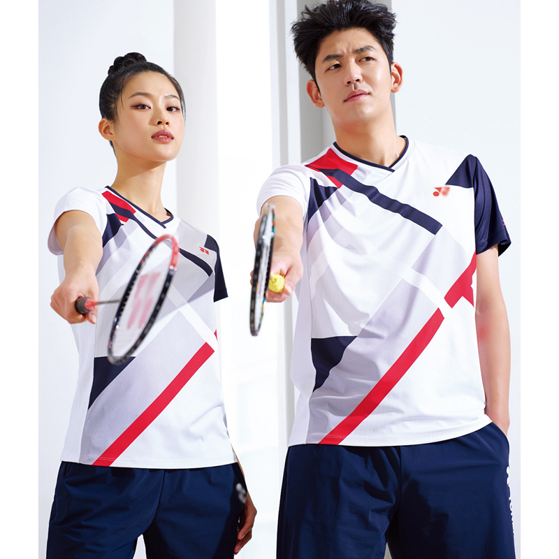 2023韩版yy羽毛球衣服女款短袖春夏速干运动服套装男子比赛队定制