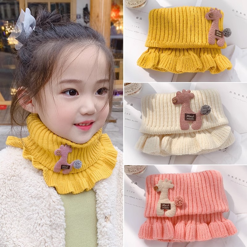 儿童小鹿围脖秋冬季保暖宝宝毛绒围巾婴儿男童幼儿柔软舒适脖韩国