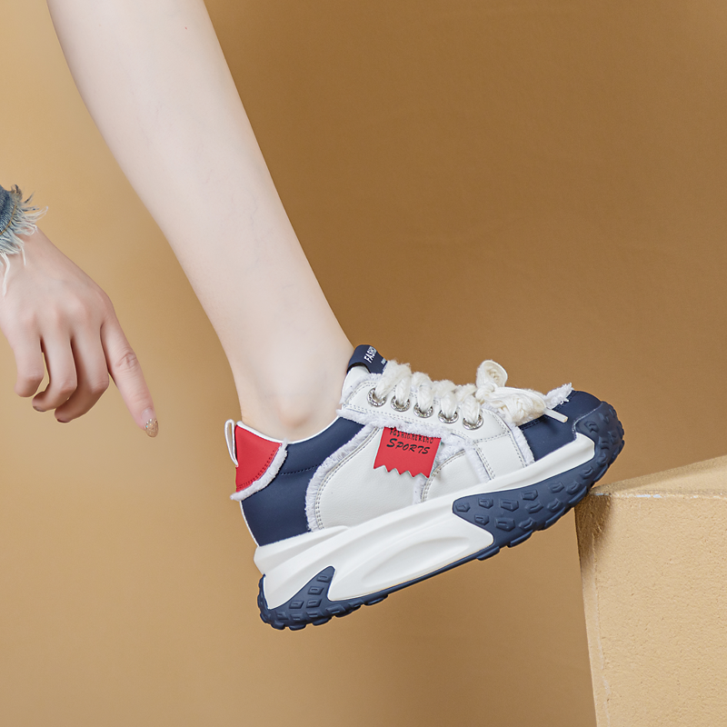 老爹鞋女2023秋季新款女鞋单鞋厚底内增高运动鞋休闲鞋百搭旅游鞋