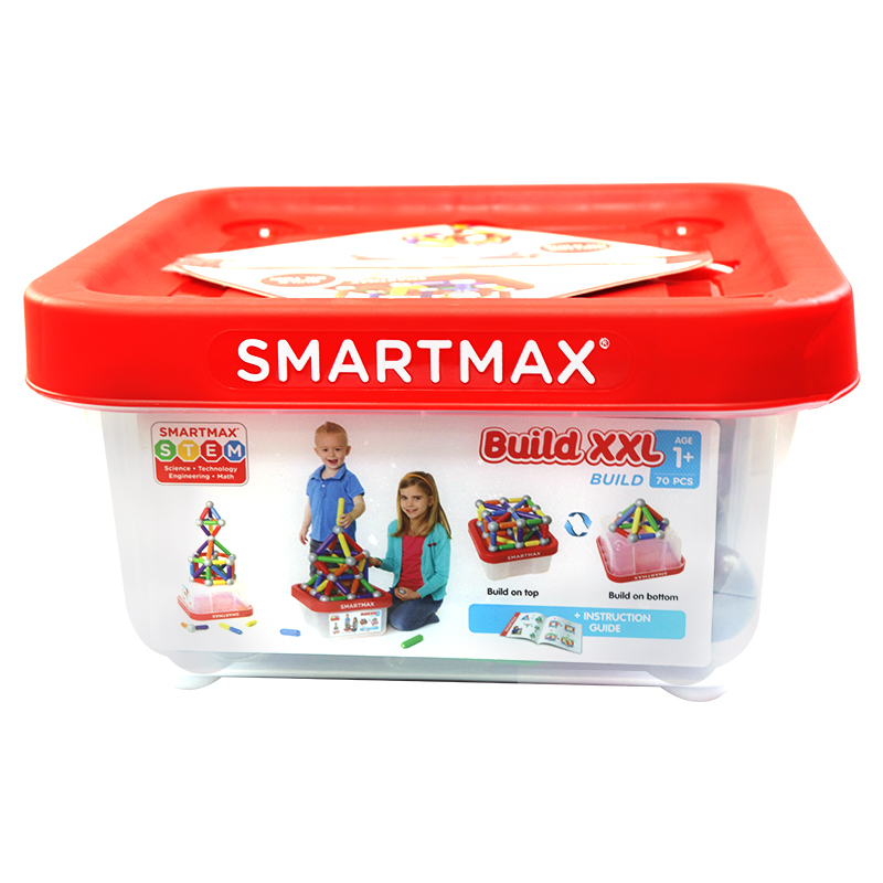 SMARTMAX 小小建筑师 儿童磁力棒益智立体搭建玩具 1岁+ 70PCS