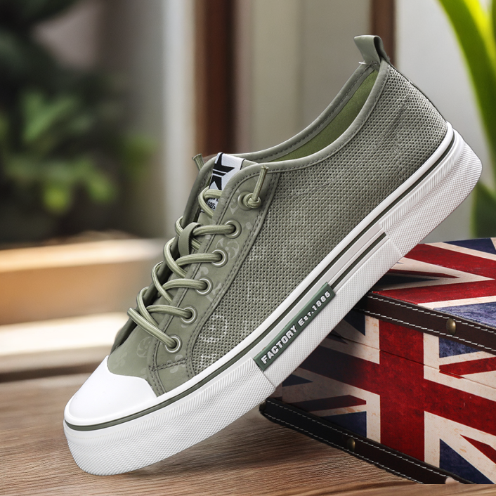 24625夏季薄款男士网面鞋透气板鞋简约百搭宽松男款软底休闲男鞋