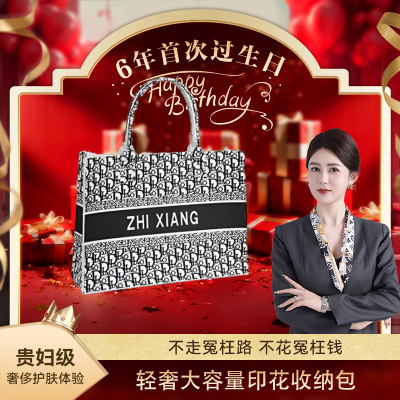 【生日补贴】轻奢大容量收纳女士手提袋收纳袋百搭通勤简约时尚大号