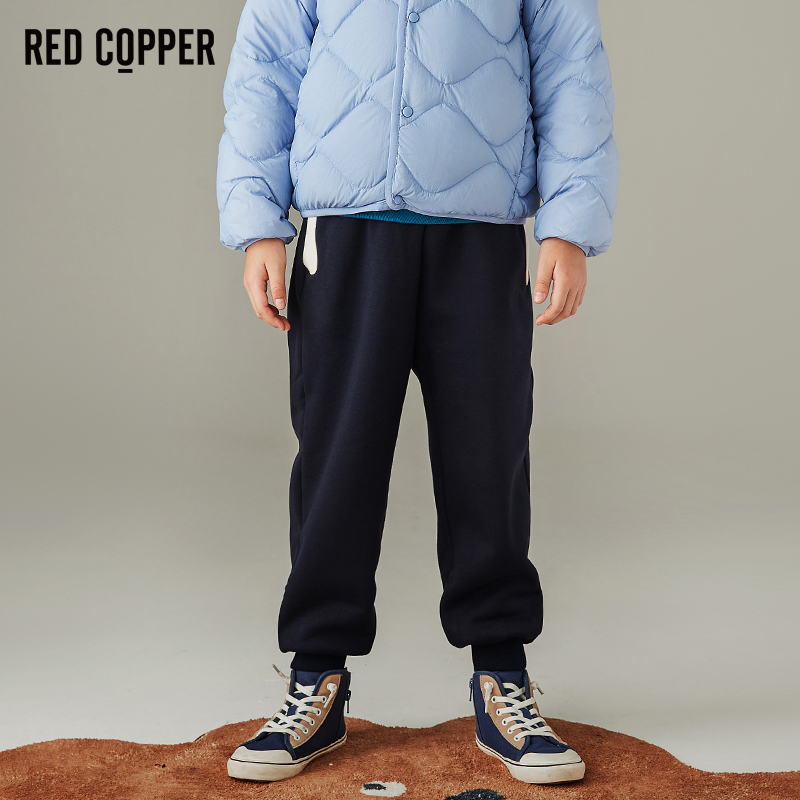 redcopper春秋新款中大童火山岩休闲裤加绒保暖长裤男童RFX414001