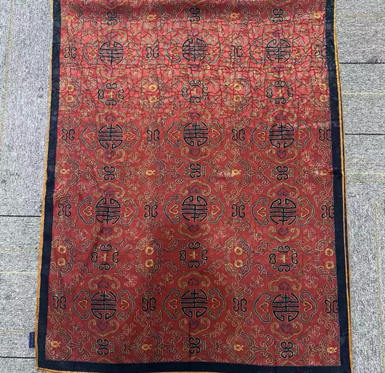 万寿图 180*70双面花萝丝巾高端时尚百搭围巾披肩