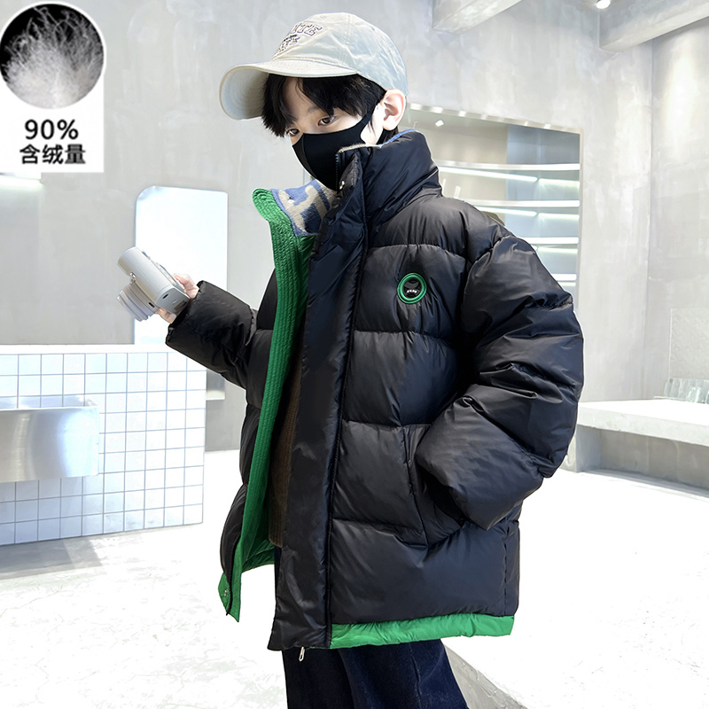 儿童羽绒服2023新款长款冬季90白鸭绒外套男童加厚冬装男孩羽绒服