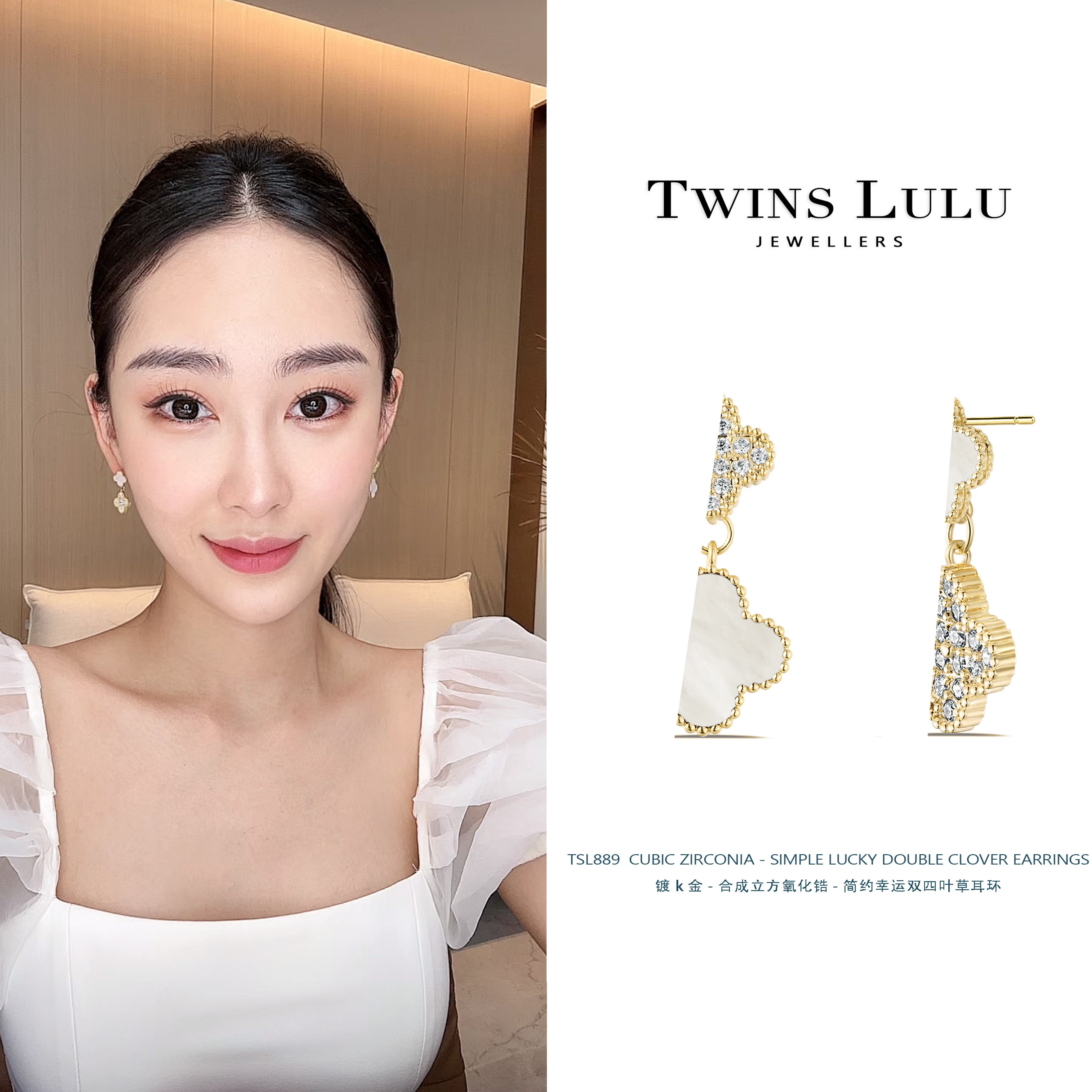 气质经典精致小众设计师款时尚耳环TSL889