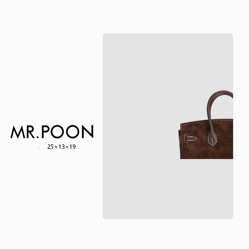Mr.Poon/潘先生新款冬季手提包绒面女包轻奢手提包小号现货