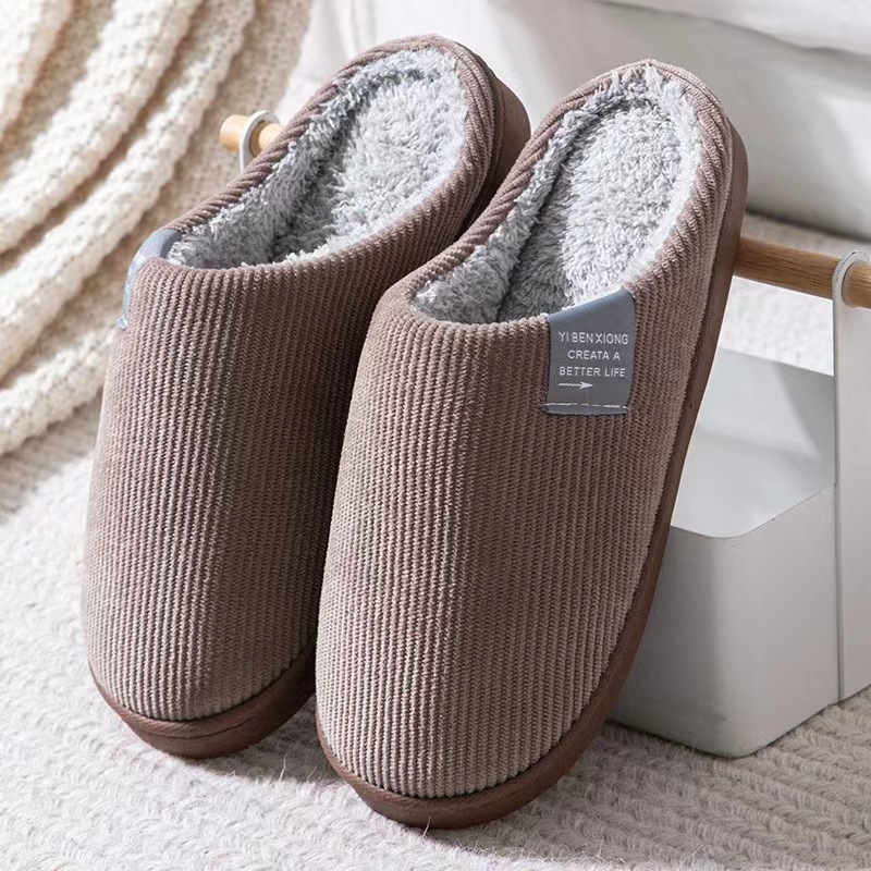 【新品拖鞋】冬季棉拖鞋女士居家用保暖防滑软底秋冬季情侣棉拖鞋男