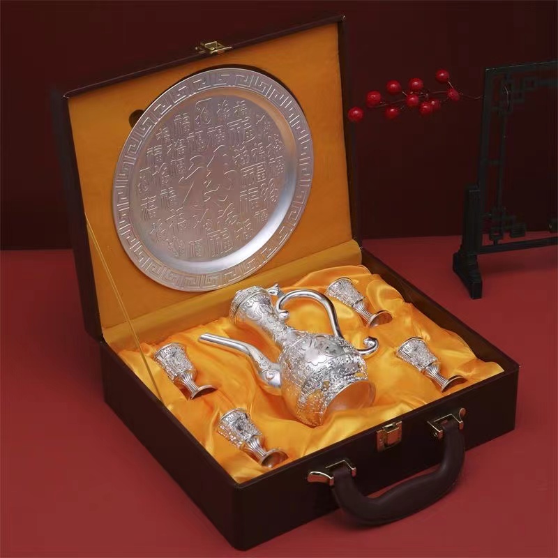 百年银工厂5(喜)百福酒具