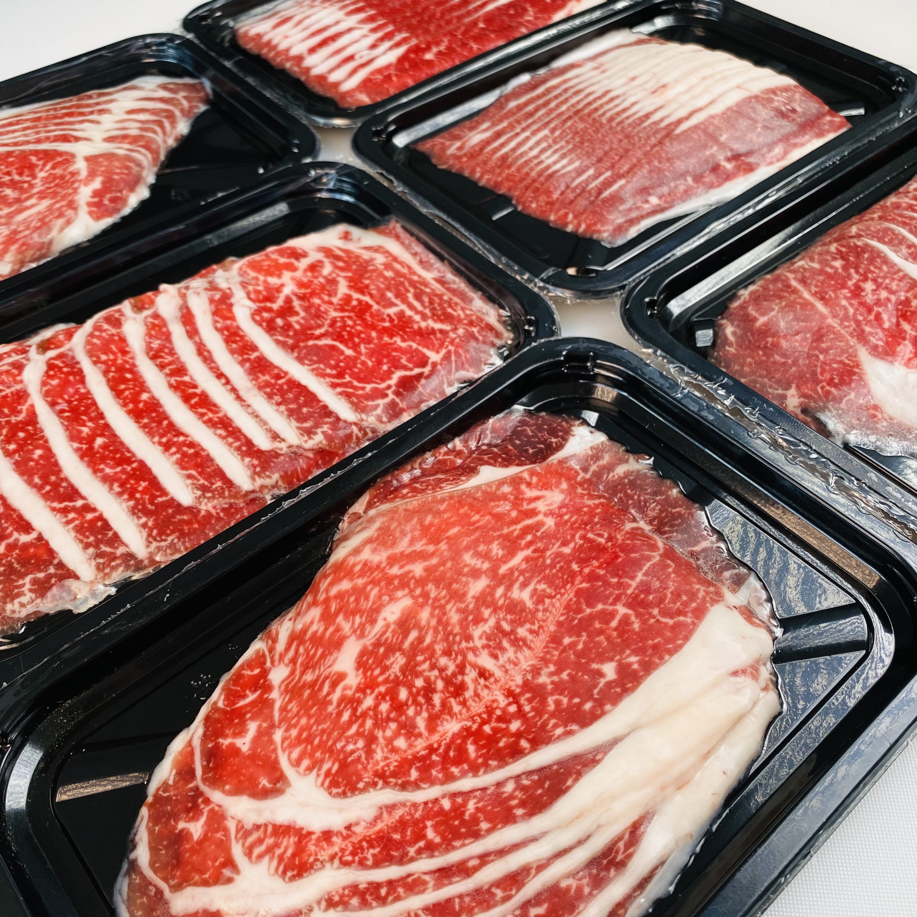 国产纯血和牛涮片 4盒A2牛肩2盒A2牛胸每盒200g 入冬烧烤涮顺丰