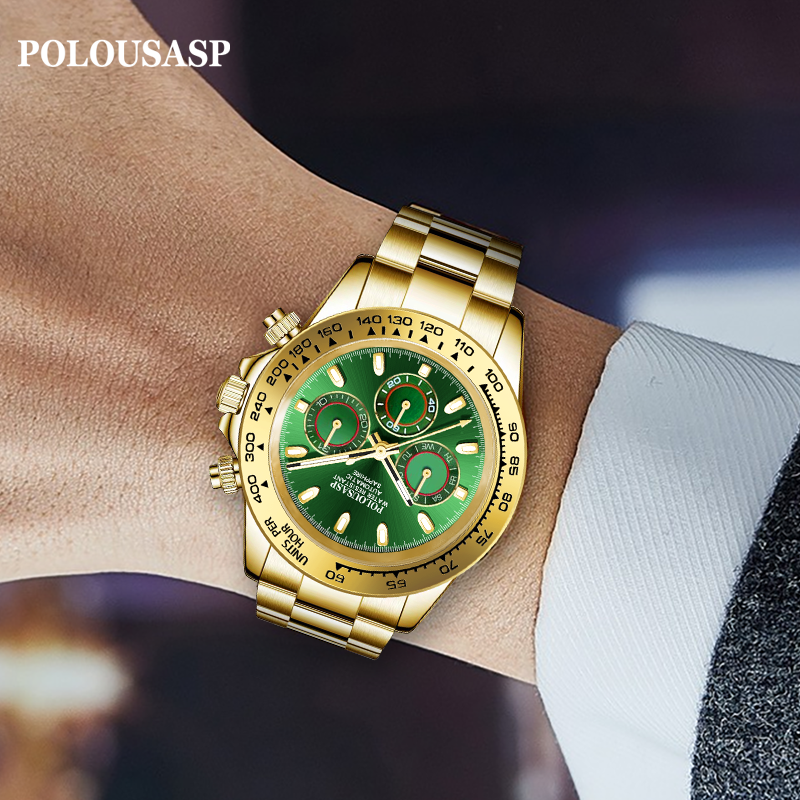 POLOUSASP[英国保罗] 迪通拿金表系列表壳含金高端商务表男士