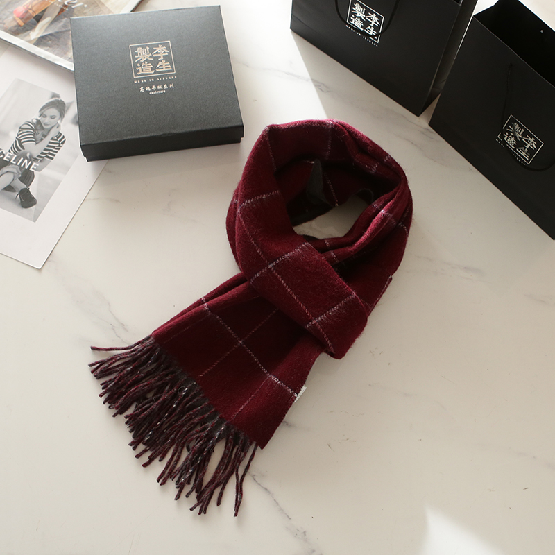 【李生制造】时尚百搭情侣款保暖精品羊毛围巾23ZJ805-01