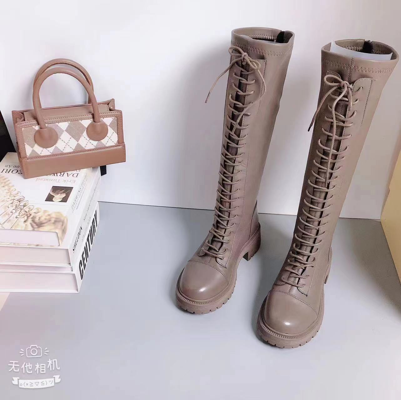 【冬季新品-瘦腿神器 】百搭厚底骑士靴625-3S（加绒）