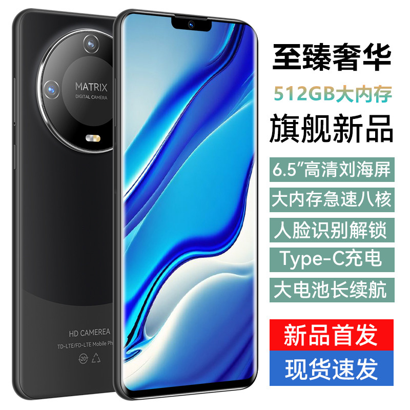 【官方正品】新款512G10核高端商务奢华人脸双卡全网通智能手机黑