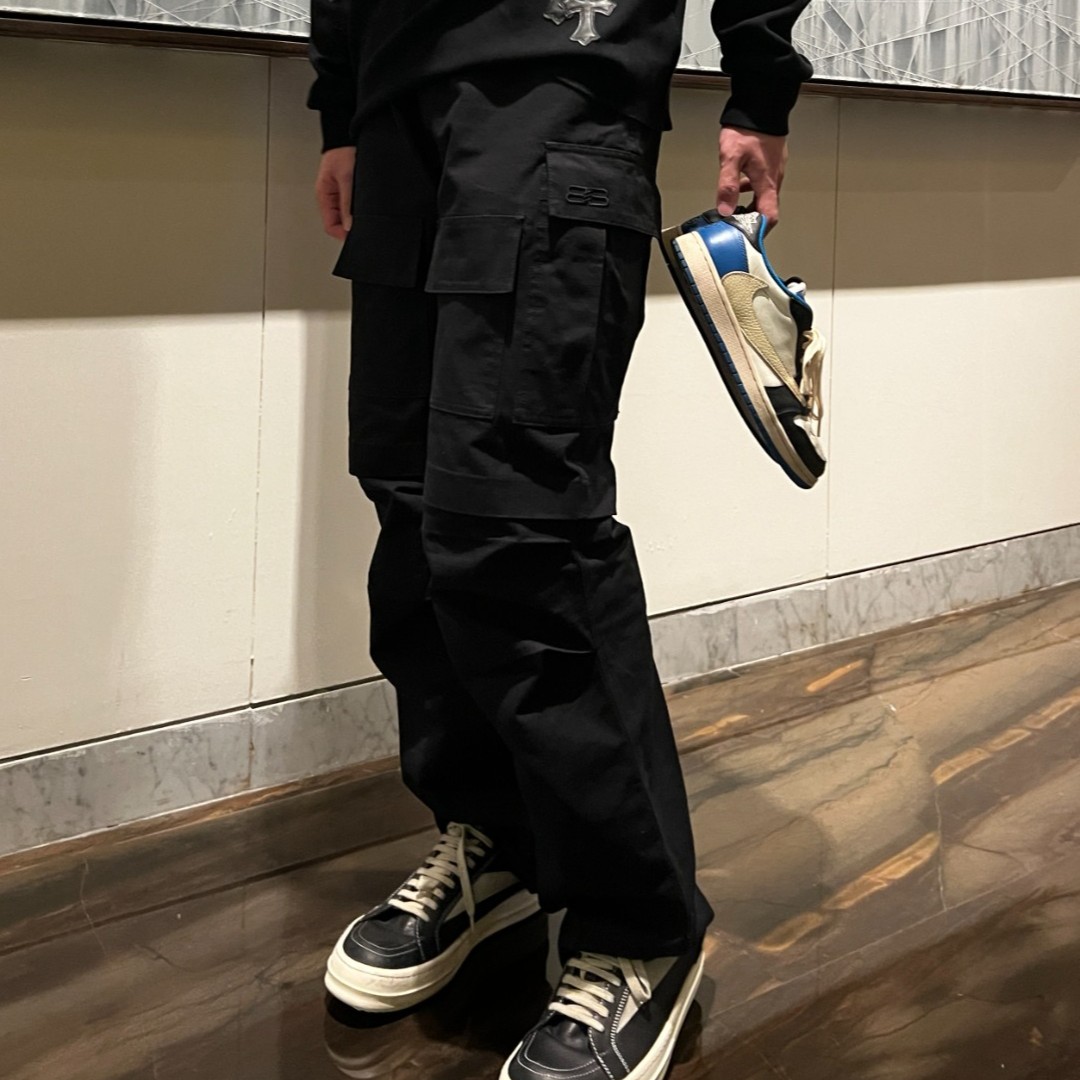 【新品】巴黎潮流休闲宽松男女复古百搭工装裤KM60673