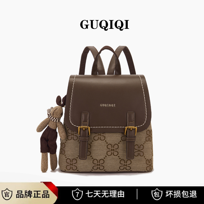 GUQIQI古旗琦学院风韩版萌宠兔双肩包