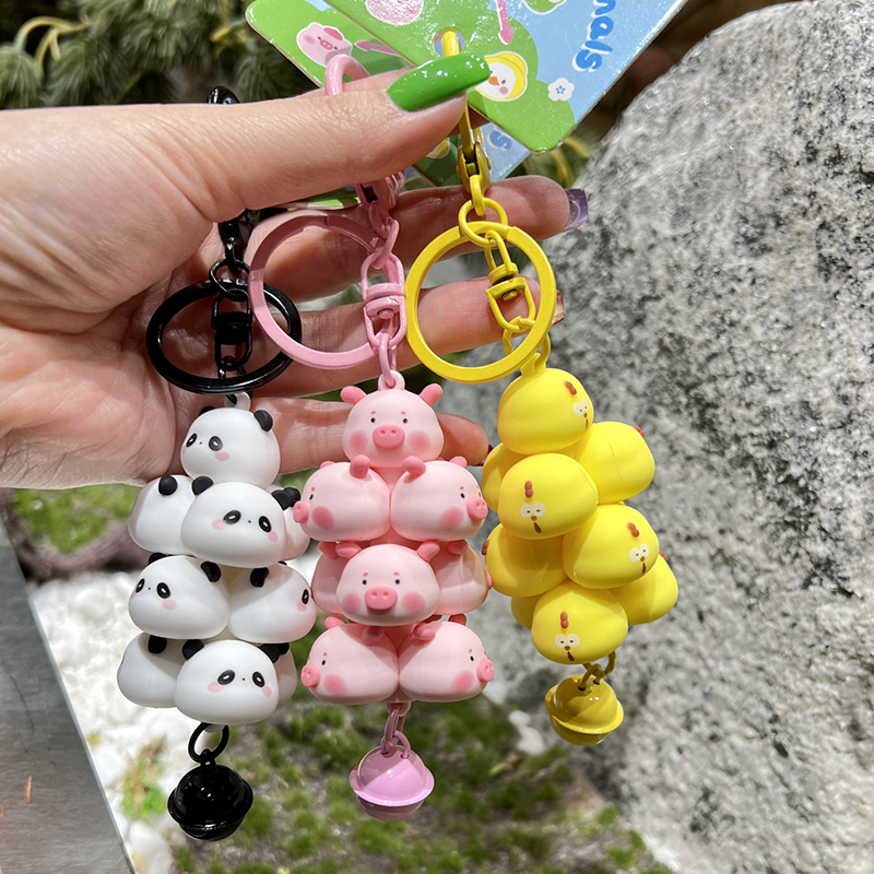 萌宠叠叠乐园女生可爱包包挂件呆萌钥匙扣创意学生礼物