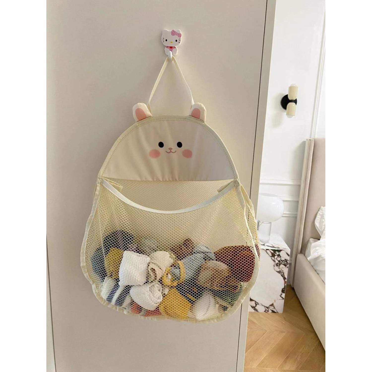 浴室洗澡挂袋卧室杂物收纳袋卫生间防水透明洗漱用品悬挂式储物袋