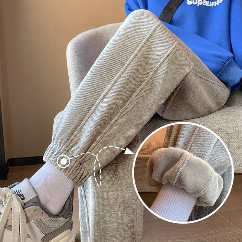 加绒加厚孕妇裤秋季冬裤子外穿运动裤时尚束脚小个子全孕期卫裤女