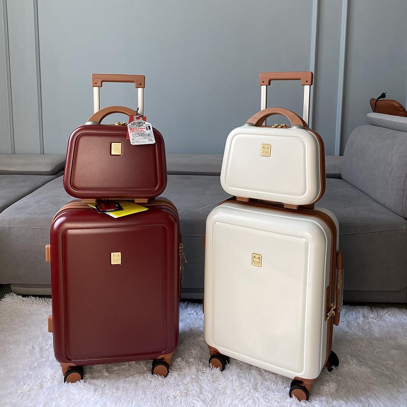 FAVMARTHA出口日本行李箱女小型轻便2022寸子母箱拉杆箱新娘陪嫁