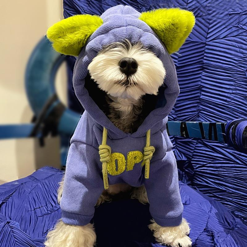 FAVMARTHA 潮牌宠物狗狗衣服秋冬雪纳瑞泰迪比熊博美小型犬猫咪冬