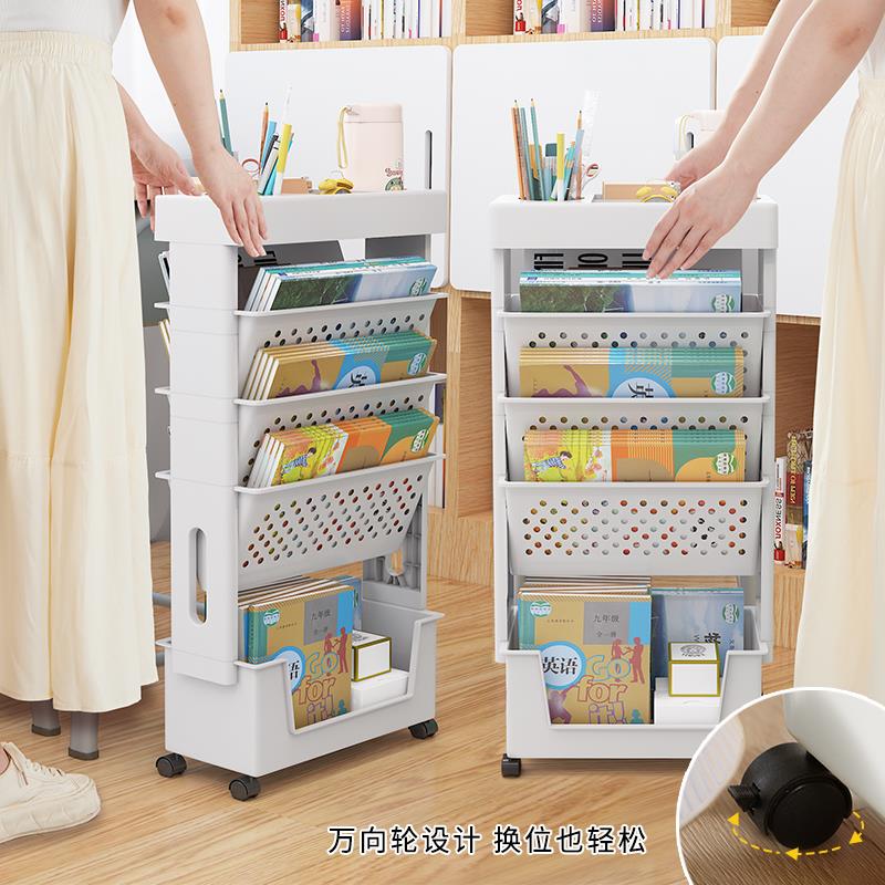 FAVMARTHA可移动桌边书架课桌书桌收纳置物架书本书立架学生初高