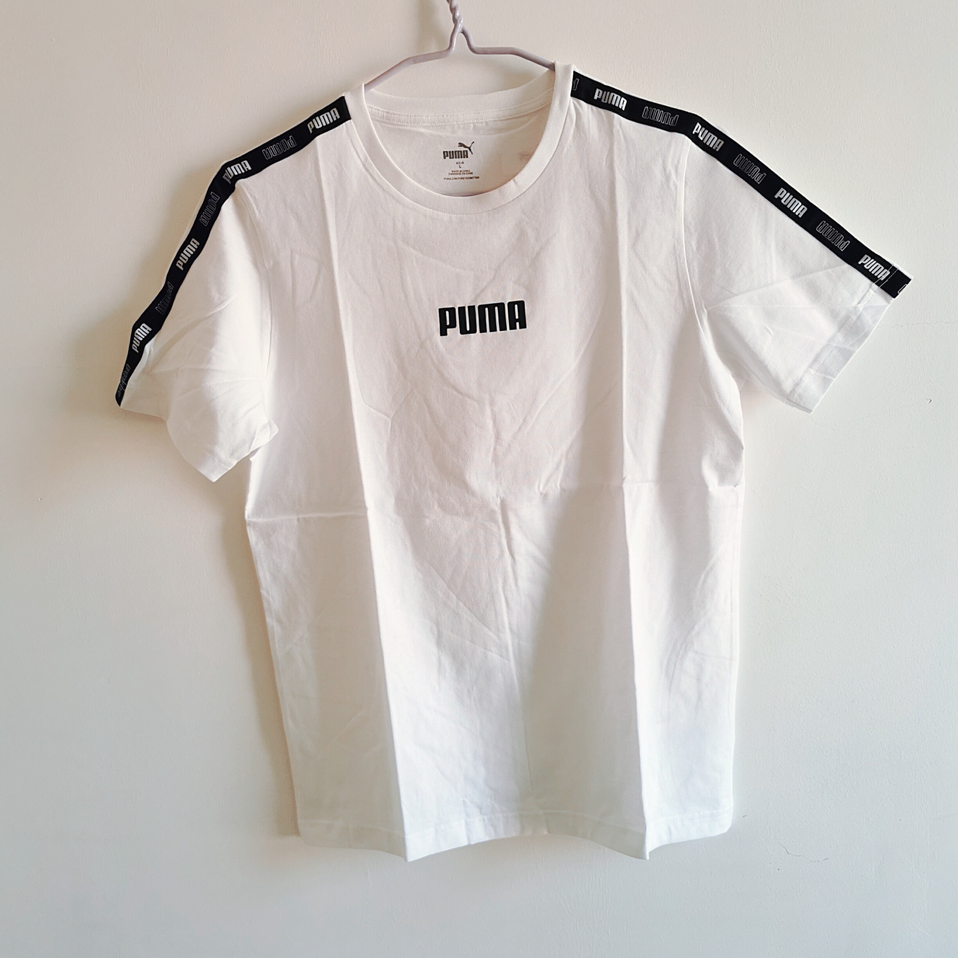 彪马/PUMA 男女新款串标短袖白色黑色百搭纯棉T恤671978夏季休闲