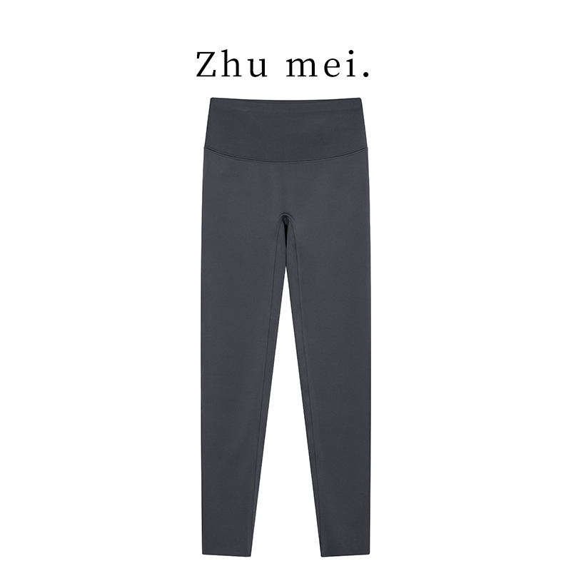ZHU MEI【黑茶】紧身加绒弹力瑜伽鲨鱼裤
