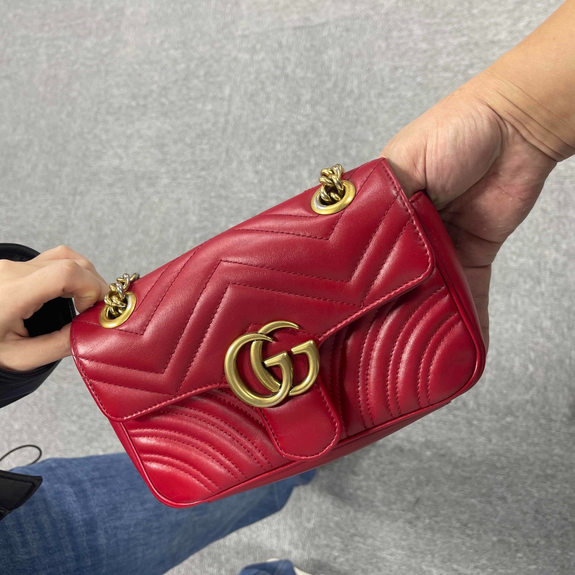 95新 GUCCI/古驰 【桔夕李漂亮】B02 马蒙22红金