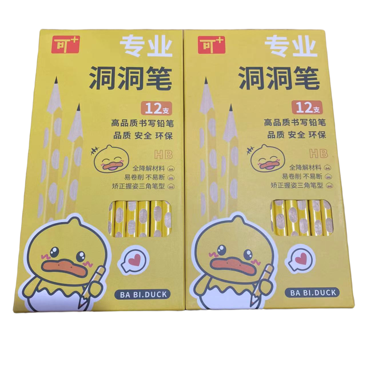 KJ-980-BA-BI.DUCK专业洞洞笔12支装HB