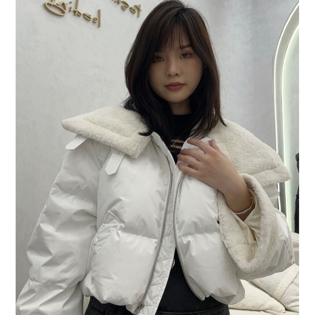 【新品】加厚高领面包服外套女冬季新款复古宽松潮23607（CK）