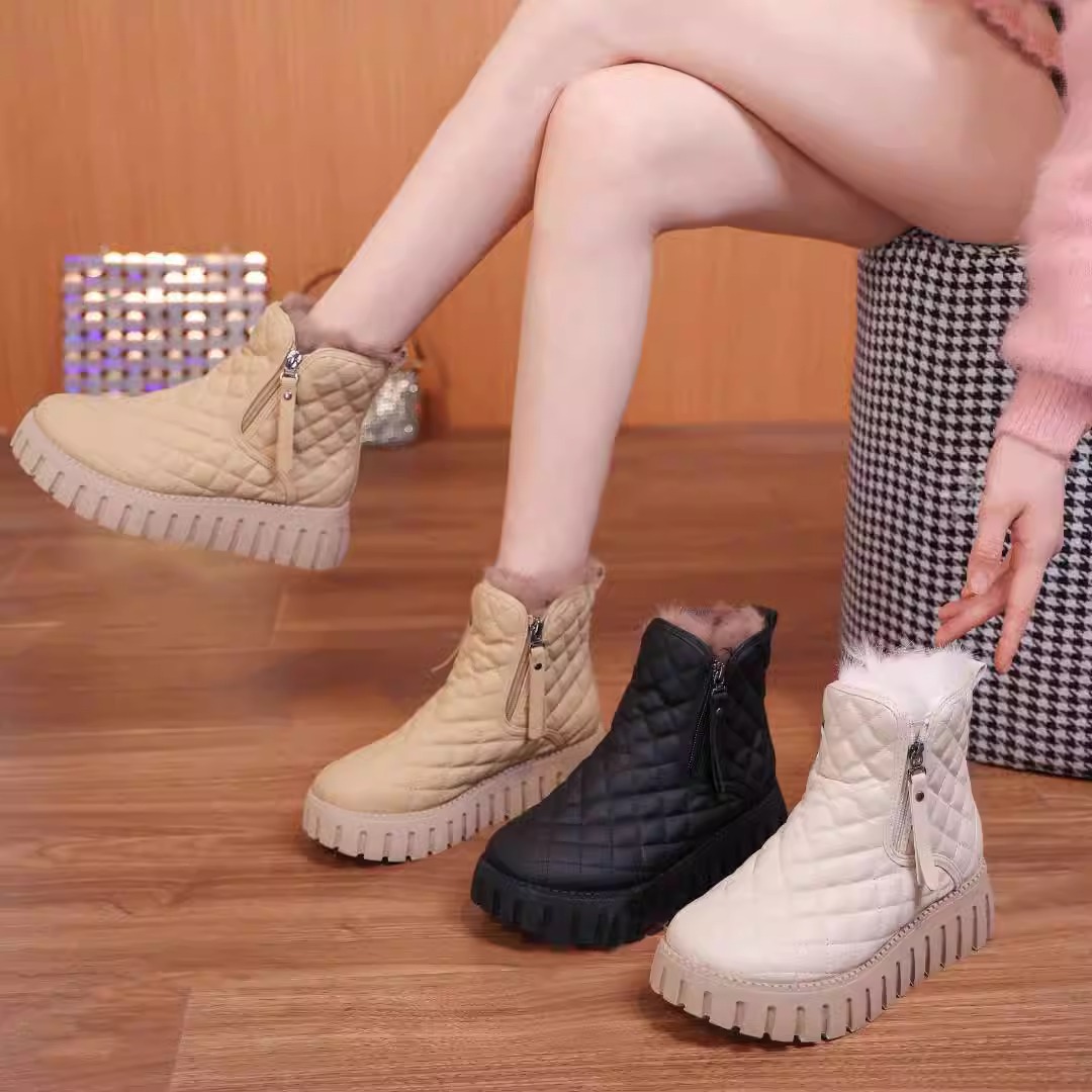 【小俊专属】踩屎感软底加绒棉鞋女冬季2023新款防水雪地靴时尚