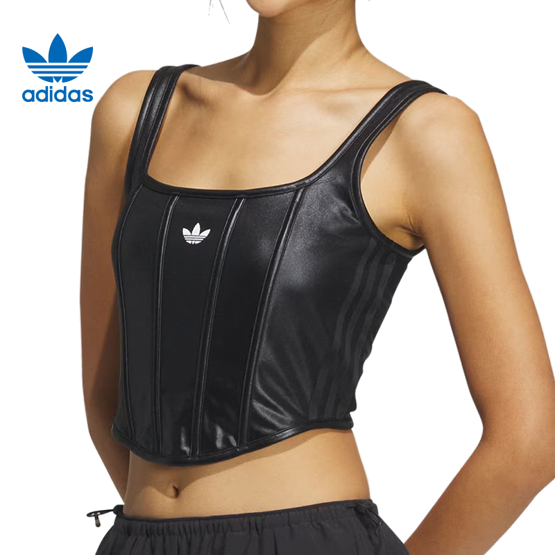 adidas阿迪达斯三叶草秋季女子运动背心休闲无袖T恤背心IX1912