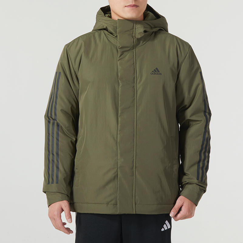 阿迪达斯冬季男款户外运动外套训练休闲舒适简约保暖棉服IP2535