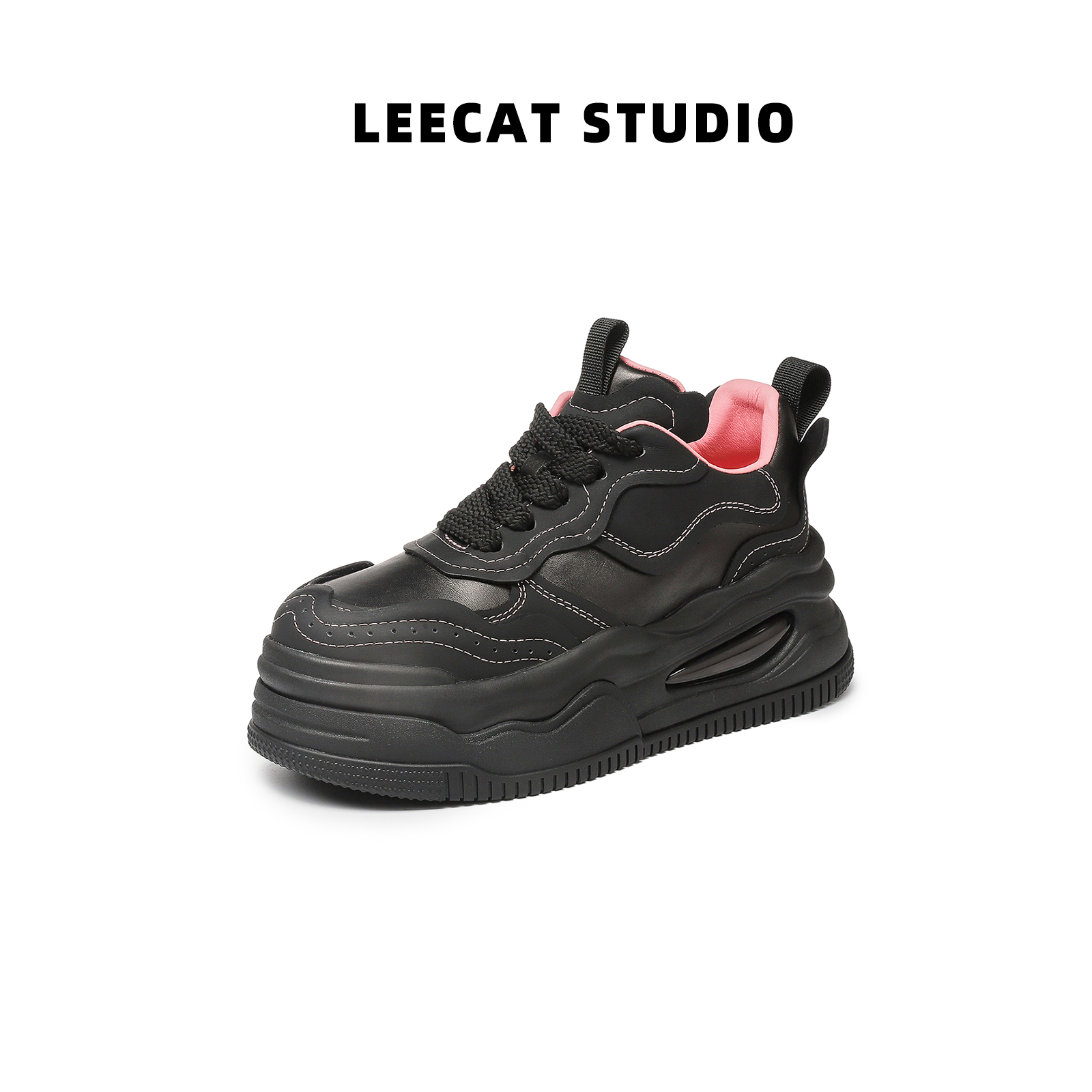 LeeCat Studio | 厚底气垫松糕鞋高颜值小个子增高软底女鞋休闲鞋